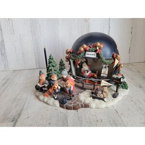 Danbury mint Game's Day at Santa's Bear AS IS Xmas home decor